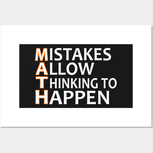 Mistakes allow thinking to happen Funny Math Gifts Posters and Art